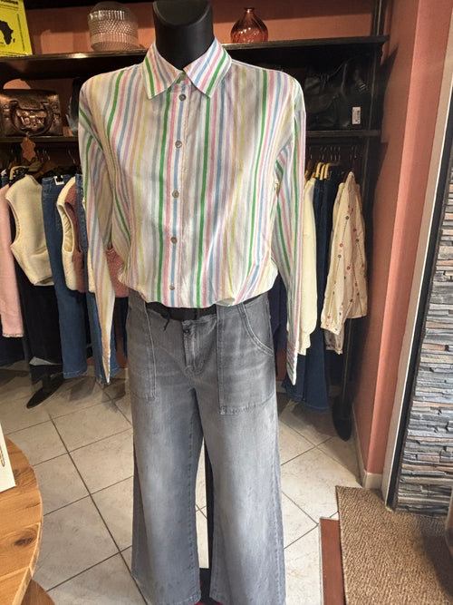 Chemise rayures multicolores - Esprit pastel Bonne Humeur