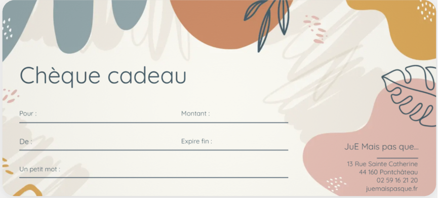 Carte Cadeaux JuE Mais pas que...