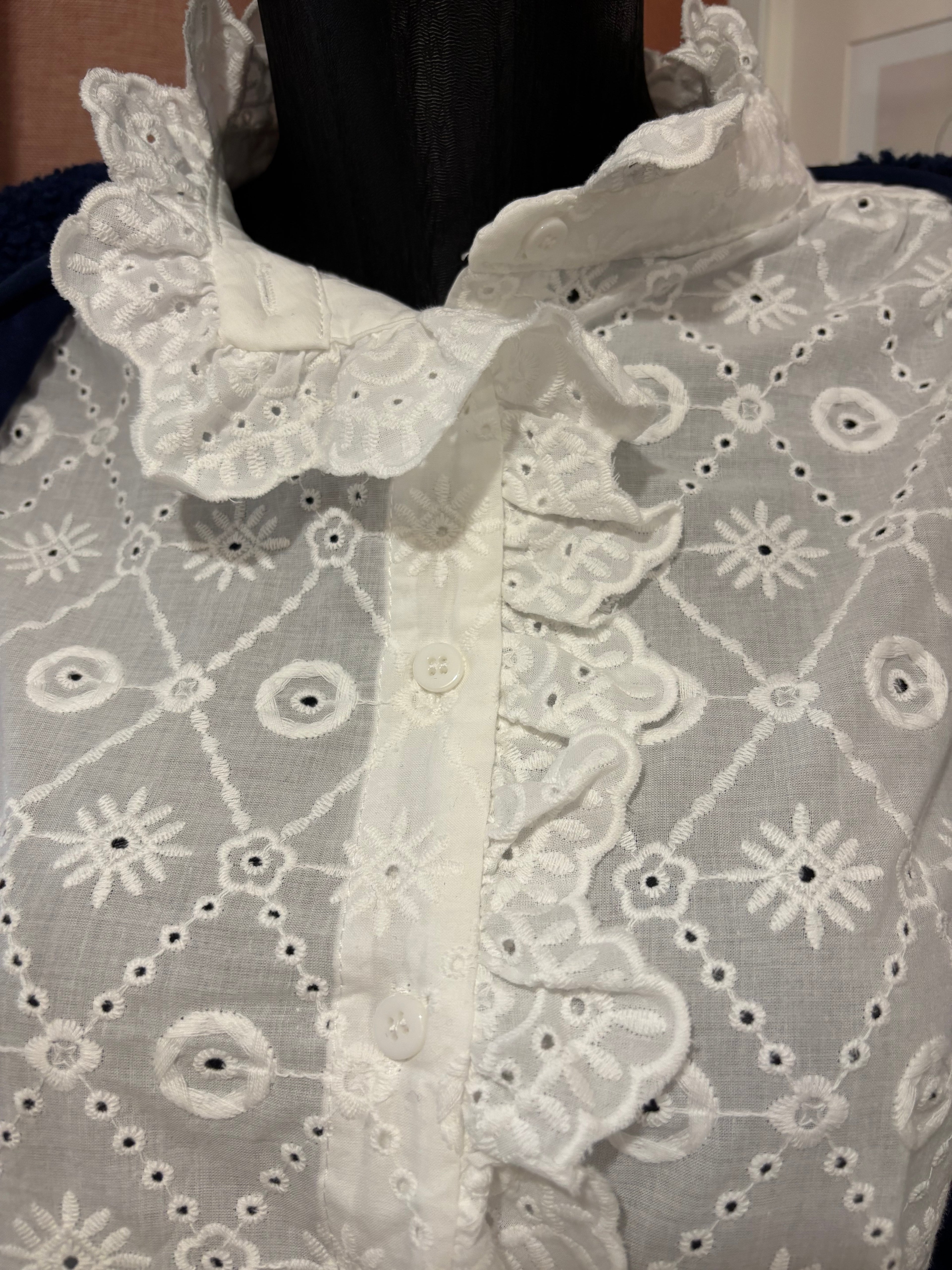 Chemisier Broderie Anglaise - Blanc Romantique