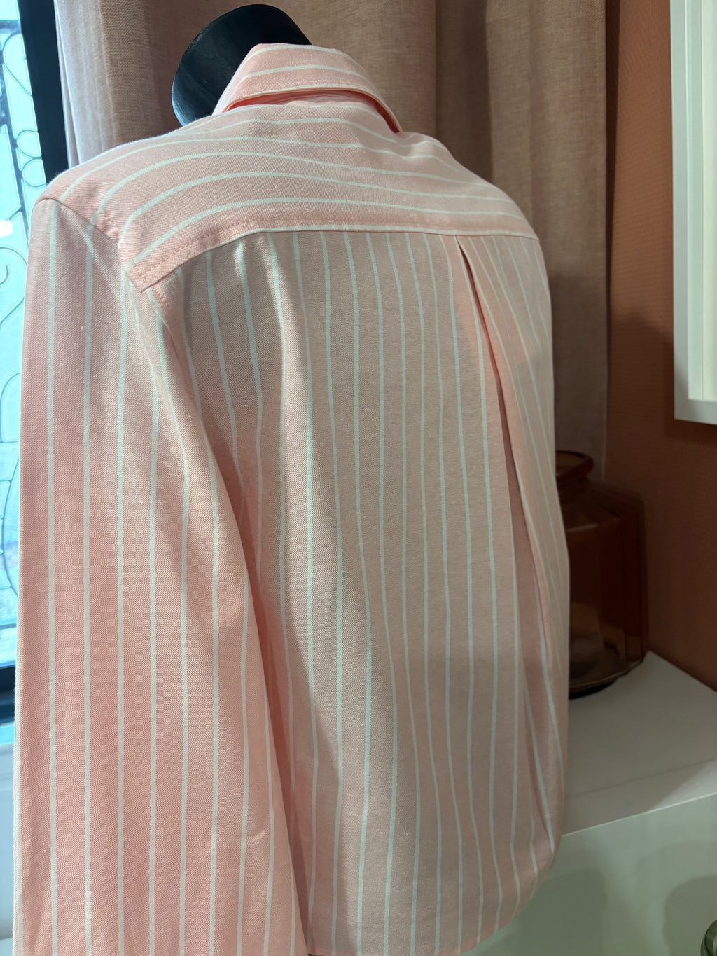 Chemise à rayures rose poudré - Coupe Ajustée Choc