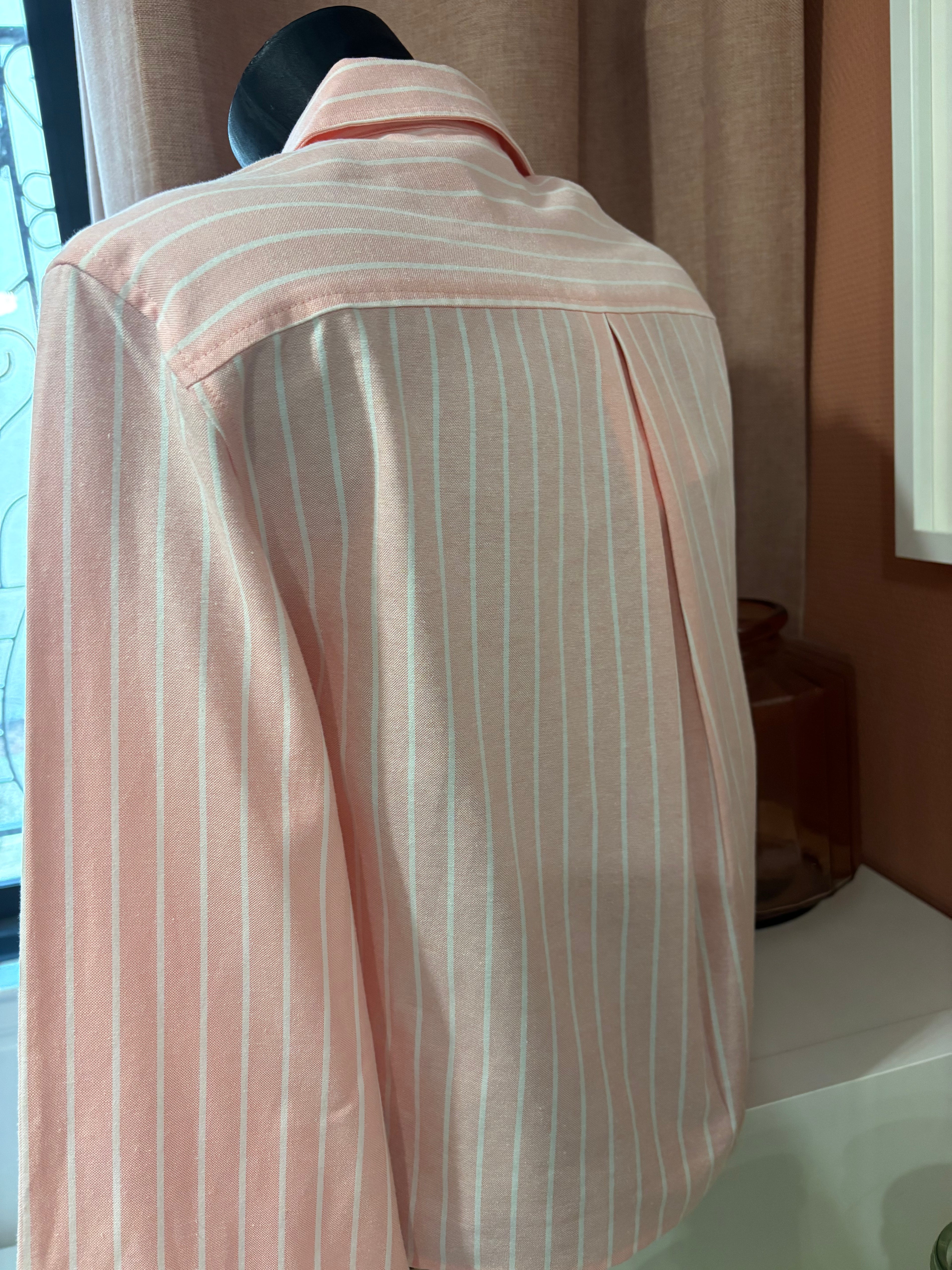 Chemise à rayures rose poudré - Coupe Ajustée Choc